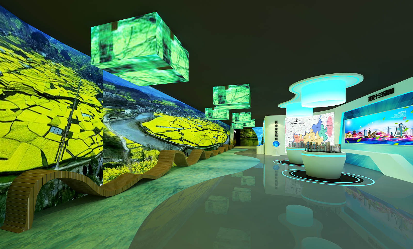 廣州城市產(chǎn)業(yè)規(guī)劃多媒體展館設(shè)計(jì)